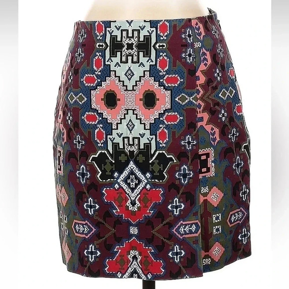 Kate Spade Saturday Tribal Bohemian Aztec Southwestern Print Pencil Skirt Size 2 - Picture 4 of 5